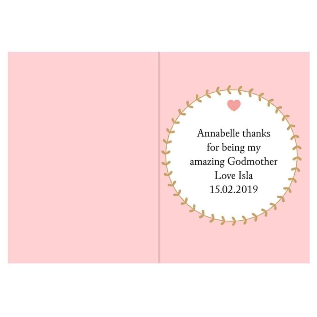 Personalised Best Godmother Card