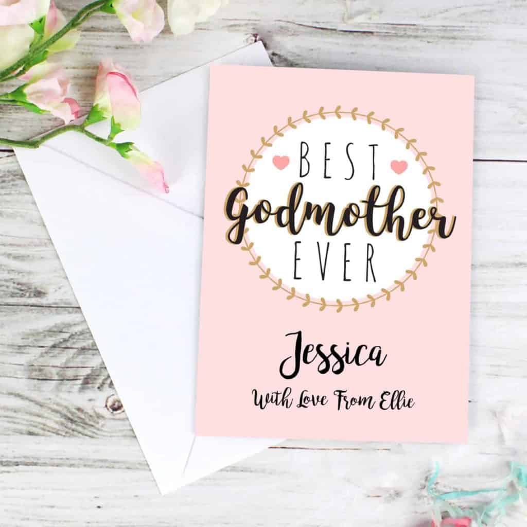 Personalised Best Godmother Card