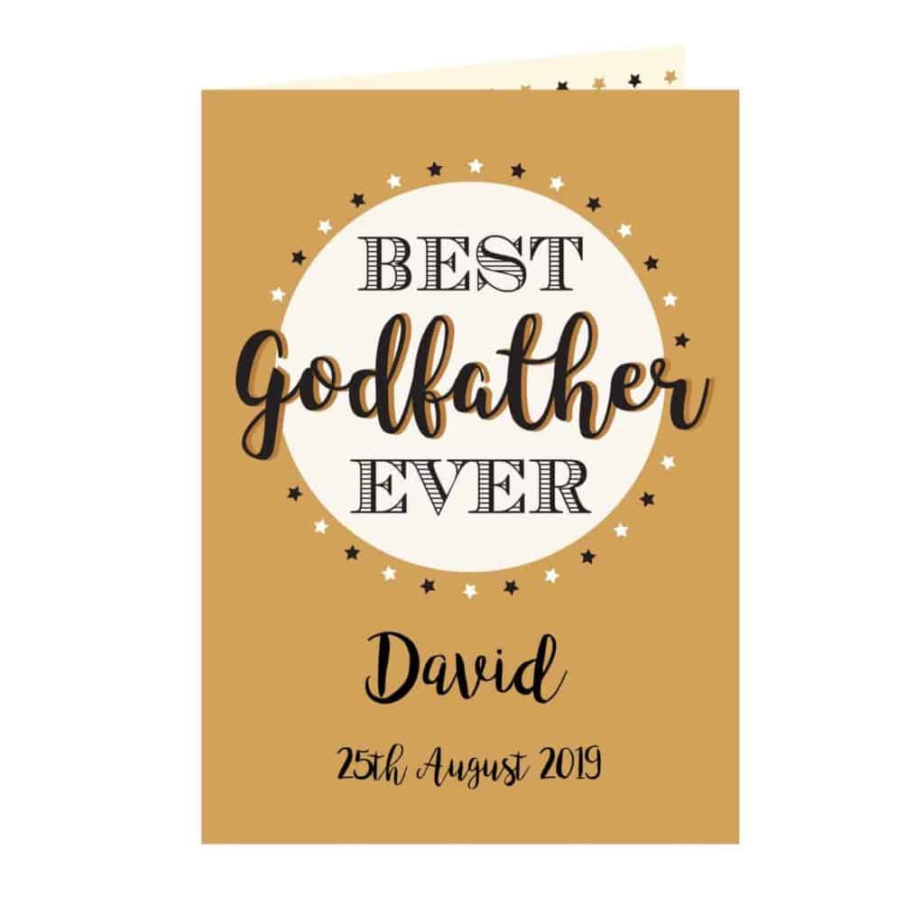 Personalised Best Godfather Card