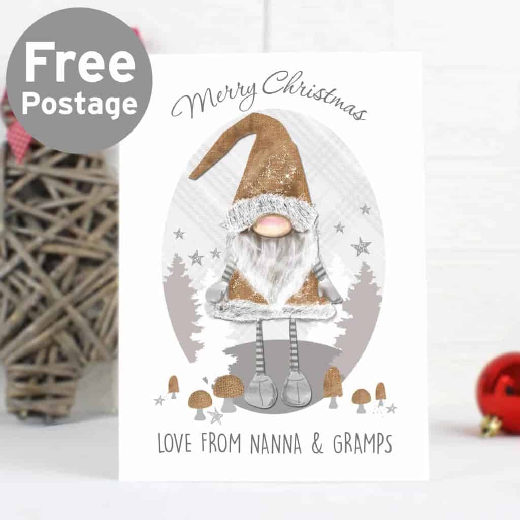 Personalised Scandinavian Christmas Gnome Card