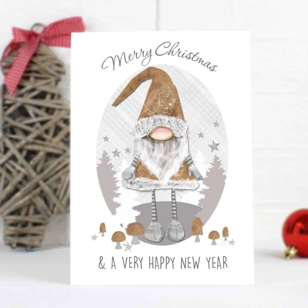 Personalised Scandinavian Christmas Gnome Card