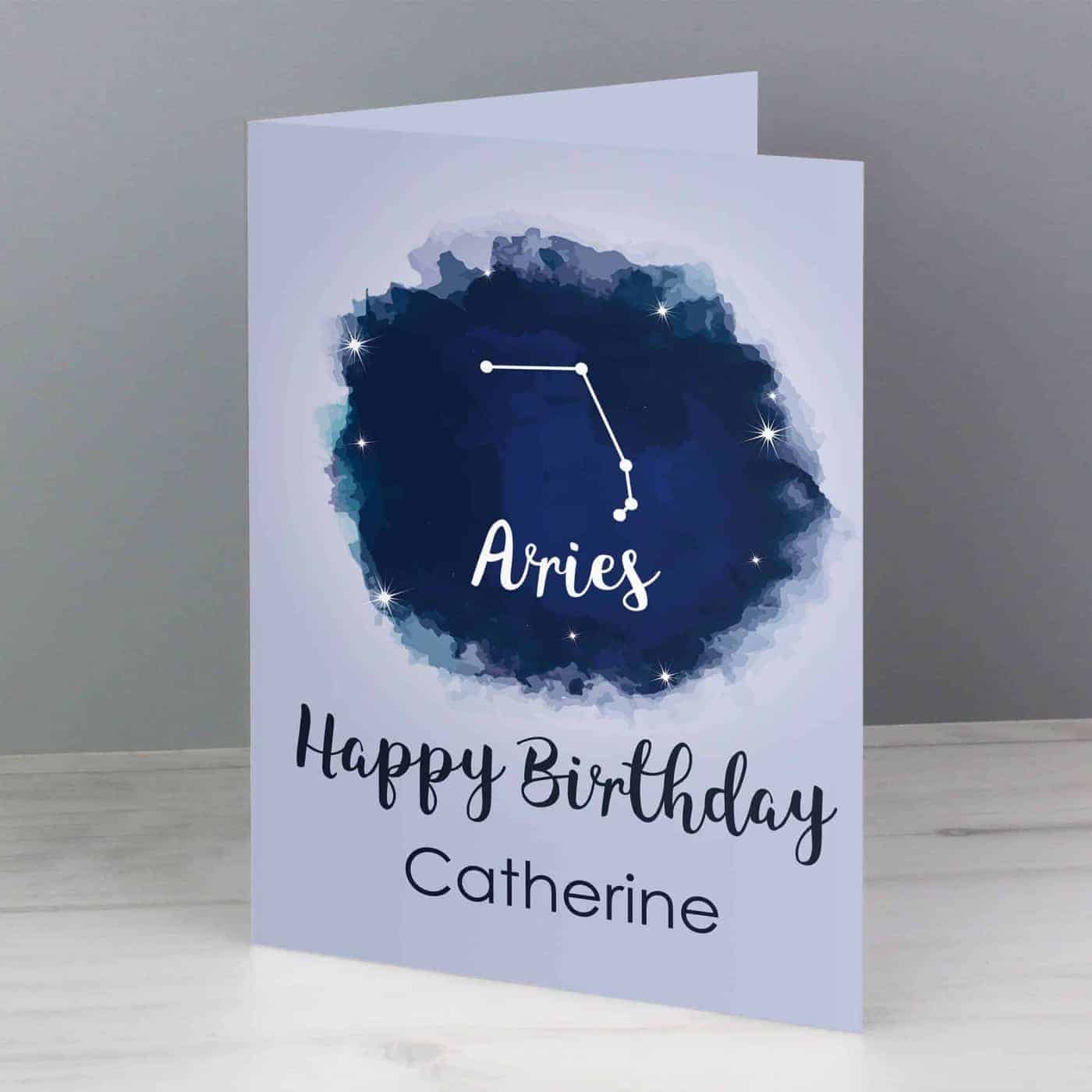 Personalised Aries Zodiac Star Sign Card (March 21st-April 19th) Personalised Aries Zodiac Star Sign Card (March 21st-April 19th)