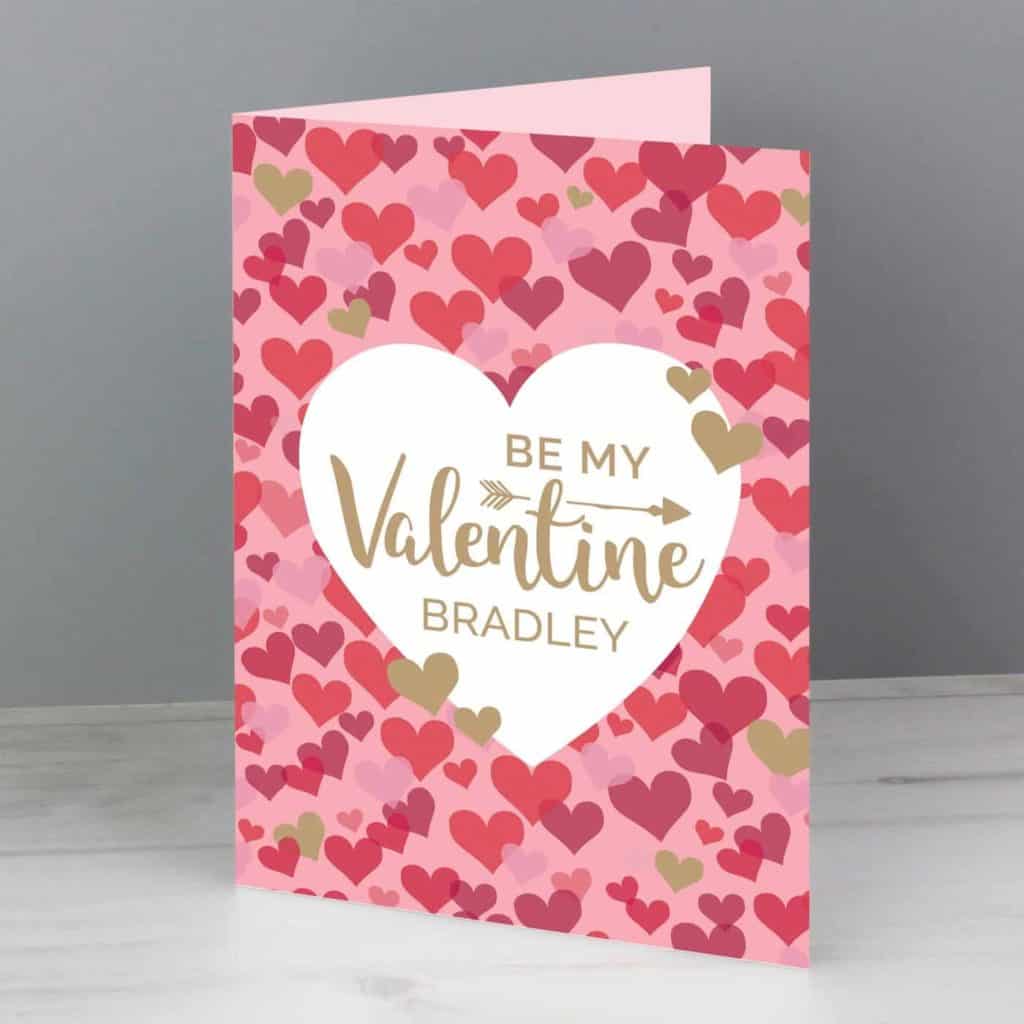 Personalised Valentine's Day Confetti Hearts Card