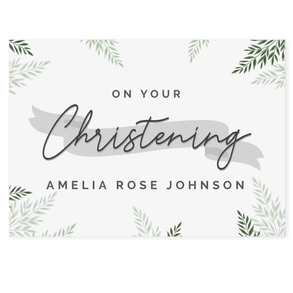 Personalised Christening Card