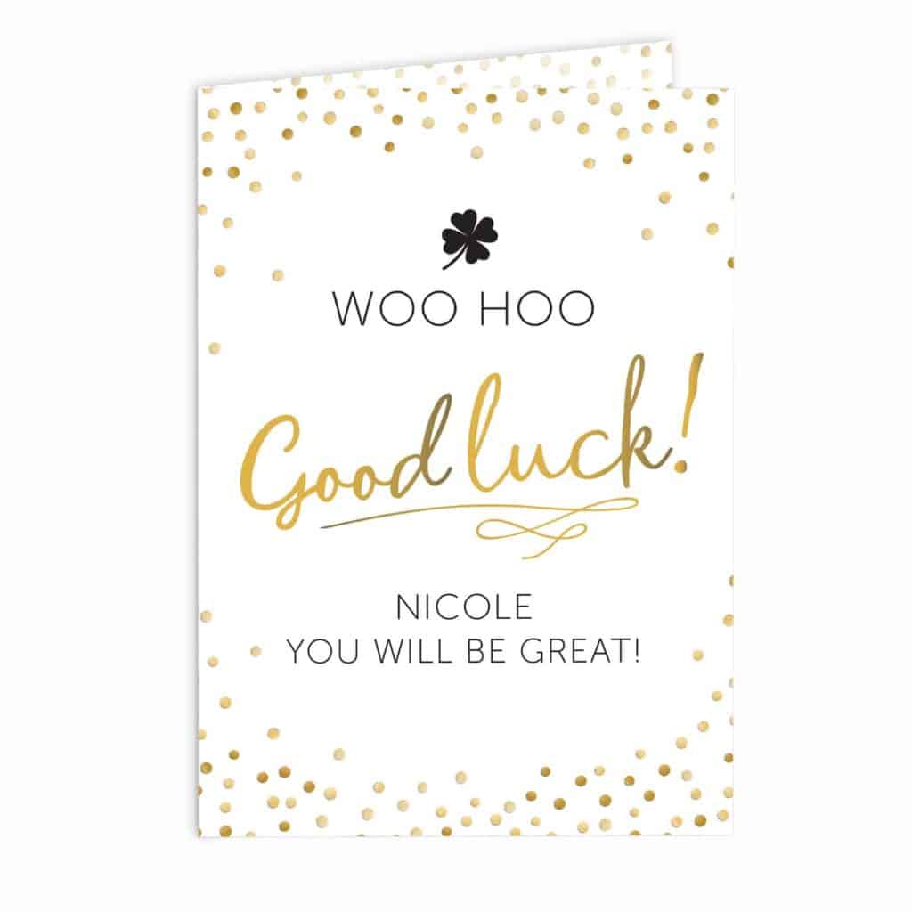 Personalised Good Luck Card