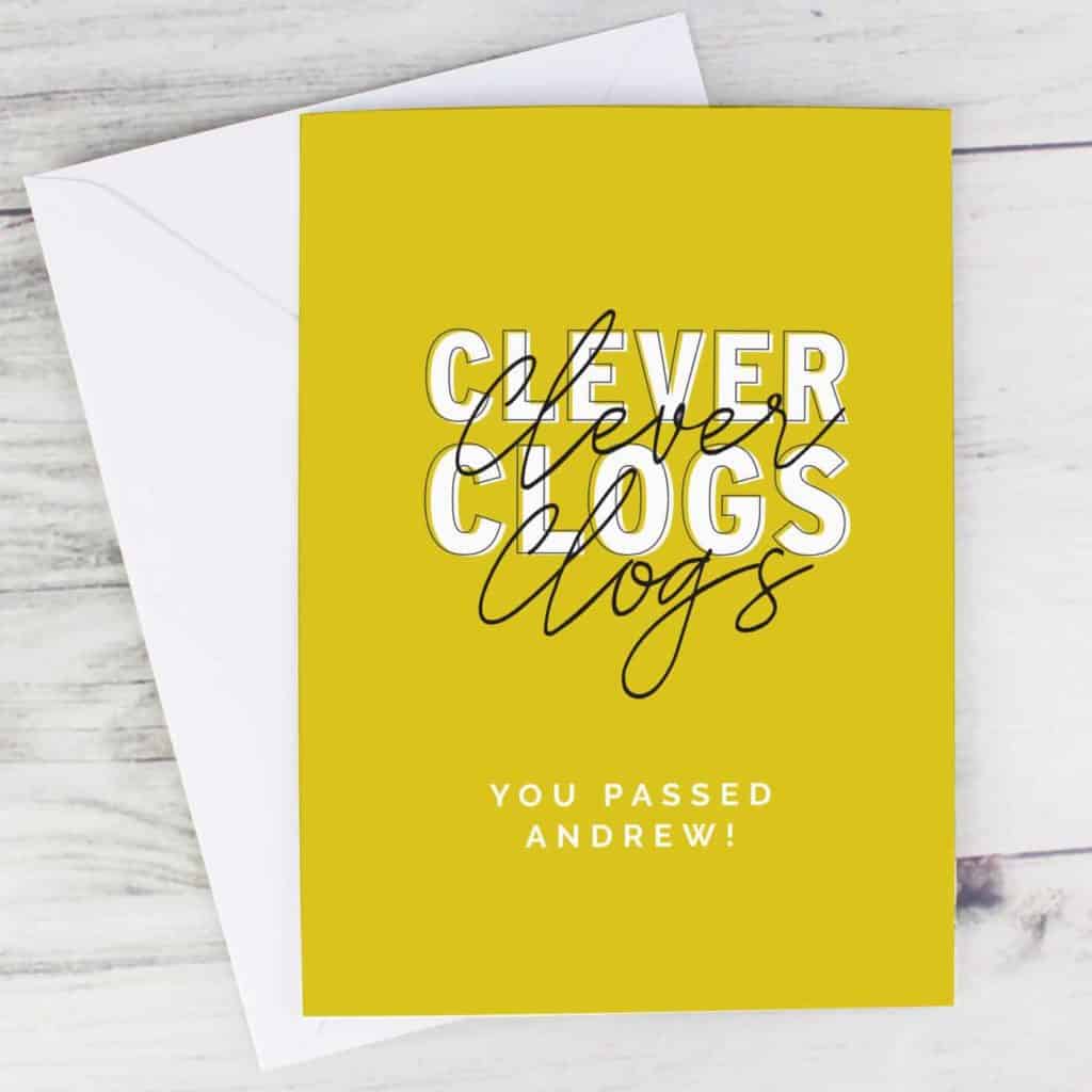 Personalised Clever Clogs Card