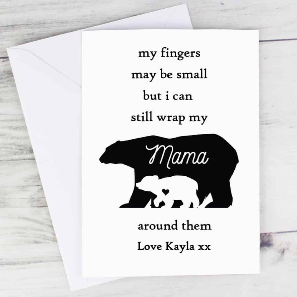 Personalised Fingers may be small Card