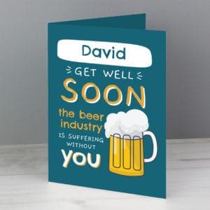 Personalised Get Well Soon Card