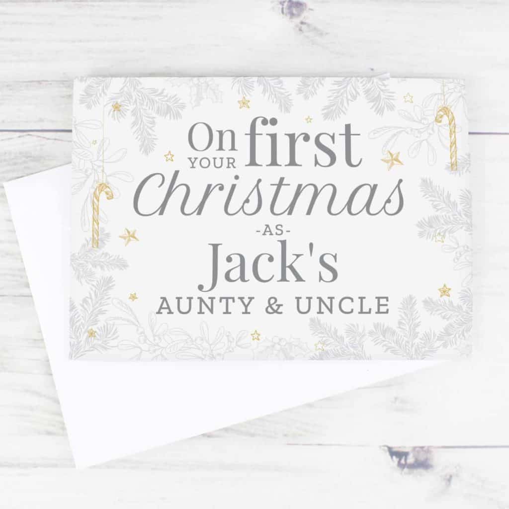 Personalised 'On Your First Christmas As' Card