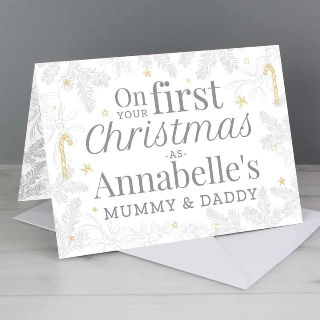 Personalised 'On Your First Christmas As' Card