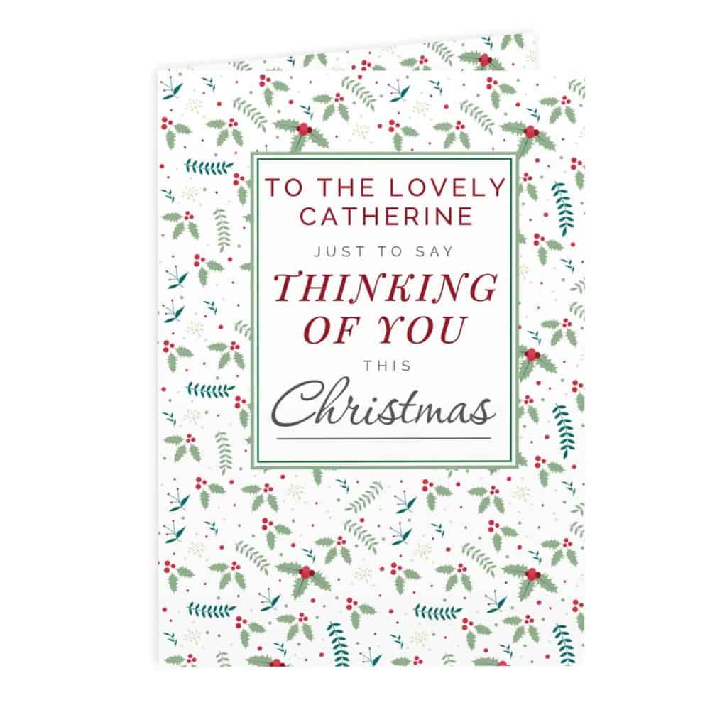 Personalised Thinking of You Christmas Card
