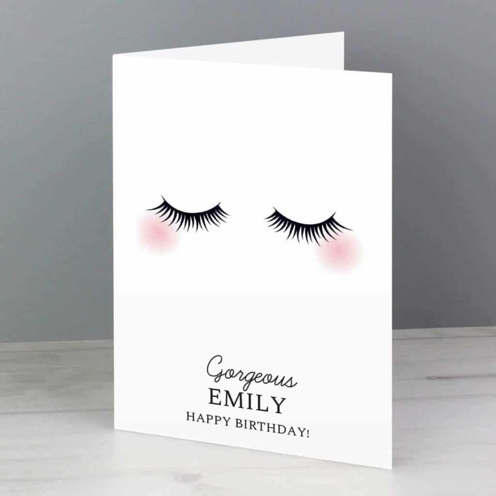 Personalised Eyelashes Card