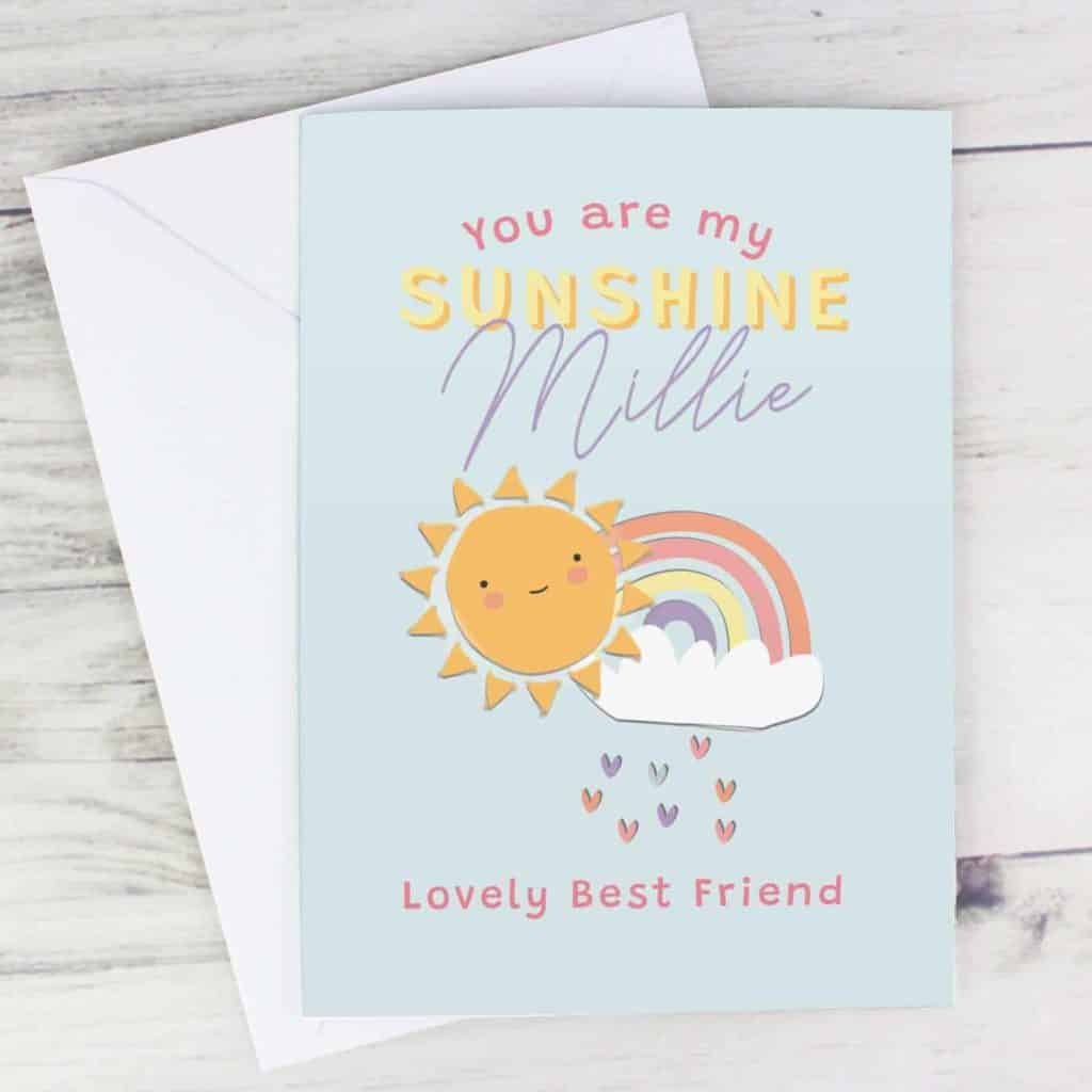 Personalised You Are My Sunshine Card