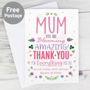 Personalised You Are Blooming Amazing Card