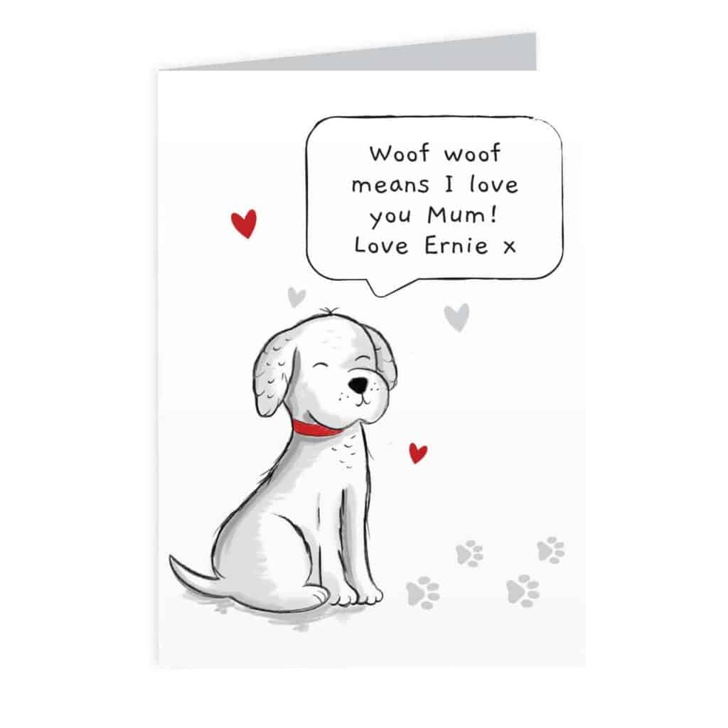 Personalised Dog Speech Bubble Card