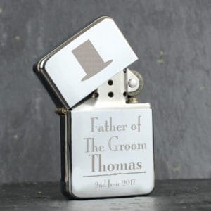 Personalised Decorative Wedding Father of the Groom Lighter