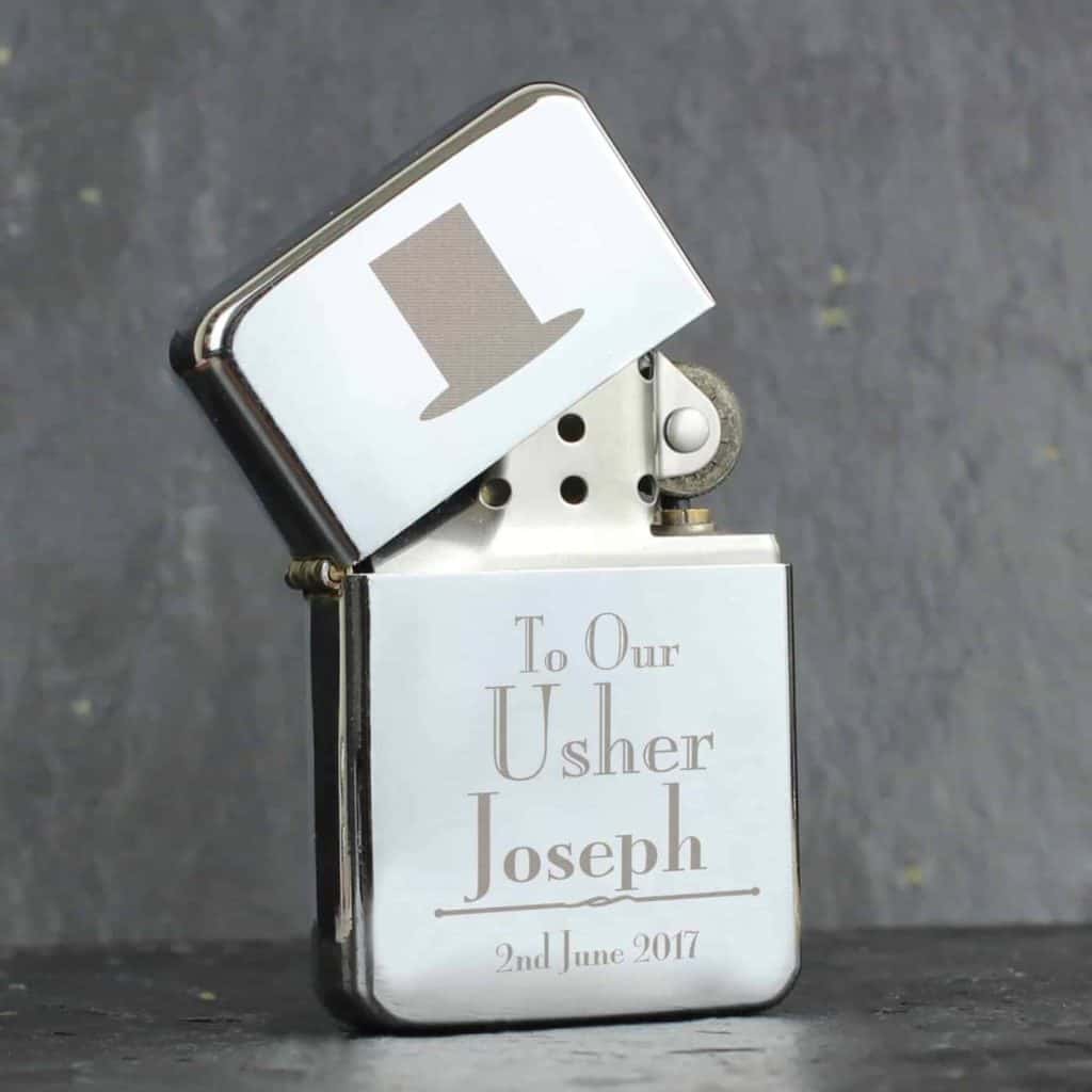 Personalised Decorative Wedding Usher Lighter