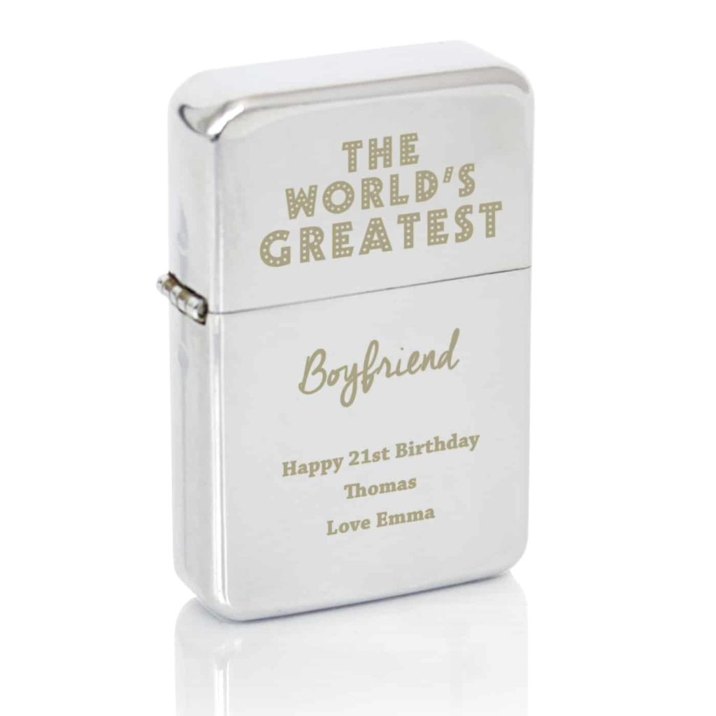 Personalised 'The World's Greatest' Silver Lighter