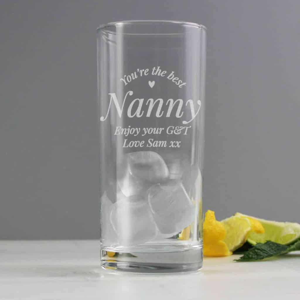 Personalised You Are The Best Hi Ball Glass