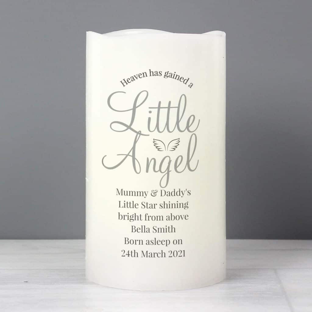 Personalised Little Angel LED Candle