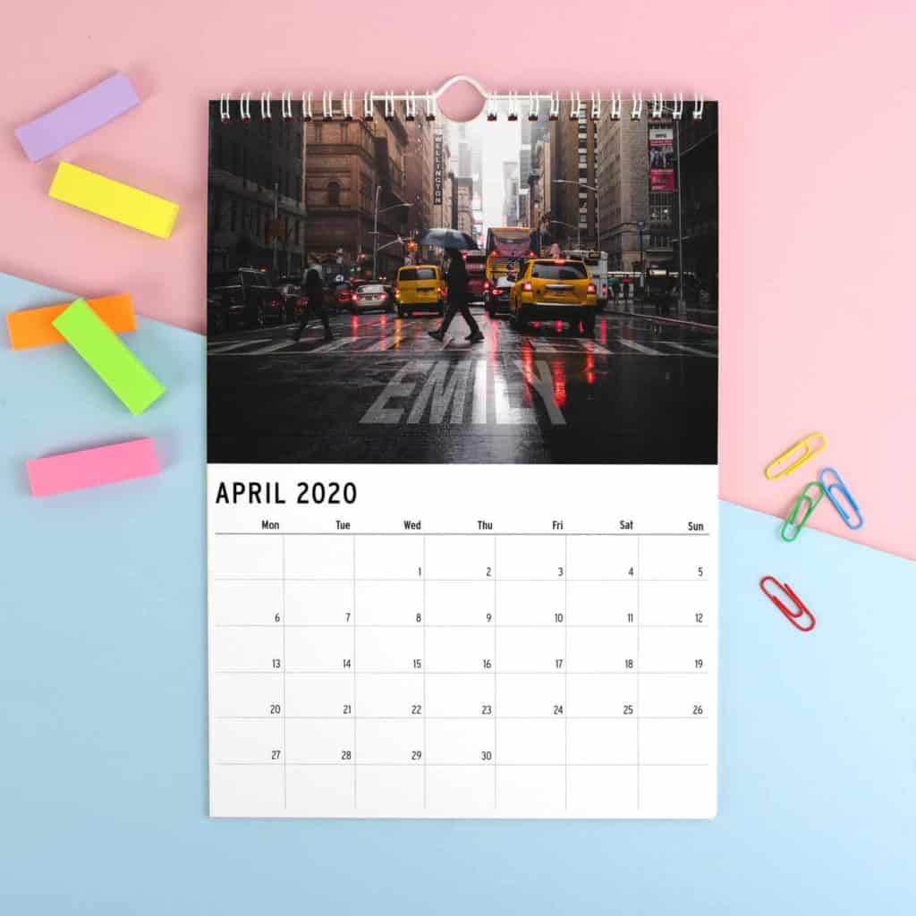 Personalised A4 New York Calendar