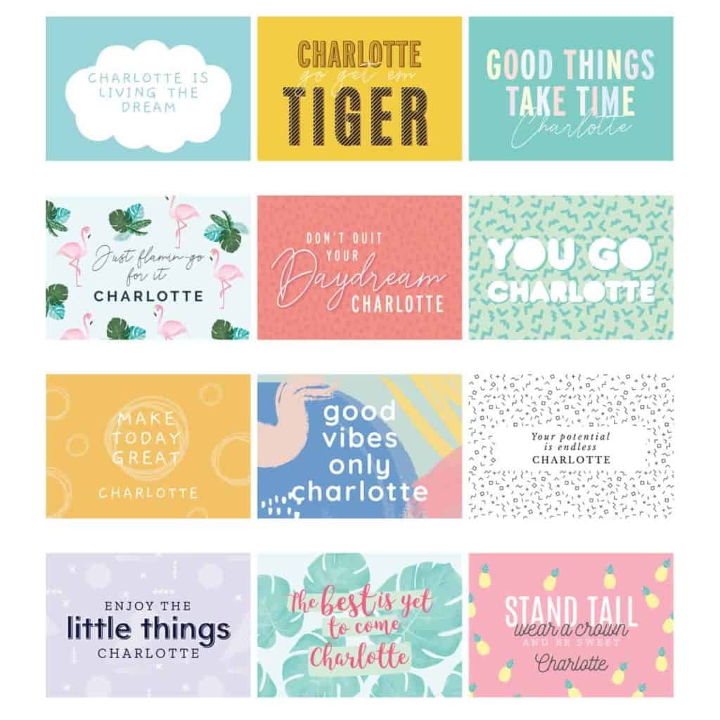 Personalised A4 Motivational Quotes Calendar
