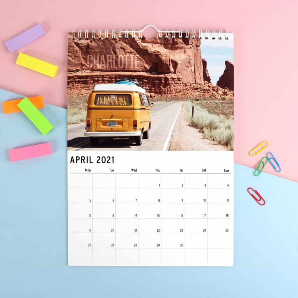 Personalised A4 Great Outdoors Calendar