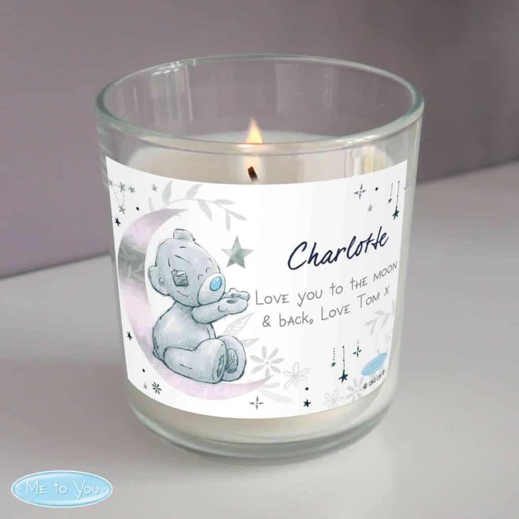 Personalised Moon & Stars Me To You Scented Jar Candle