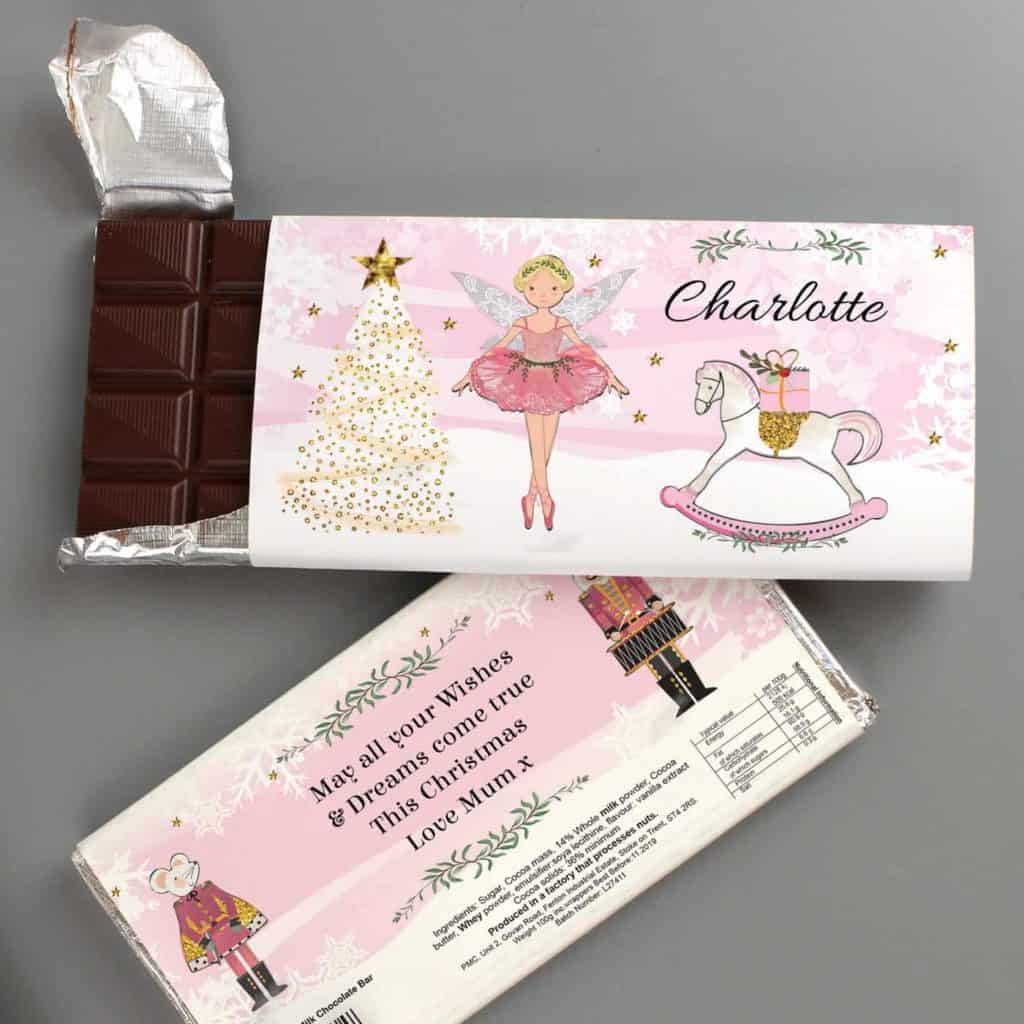 Personalised Sugar Plum Fairy Milk Chocolate Bar