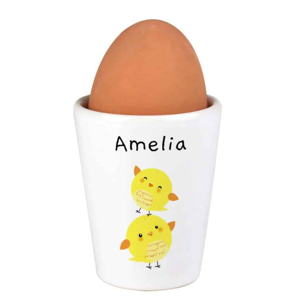 Personalised Easter Chicks Egg Cup