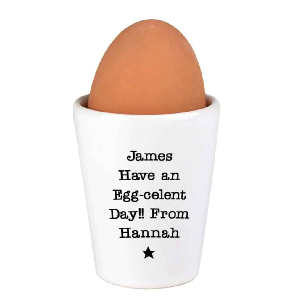 Personalised Star Free Text Egg Cup