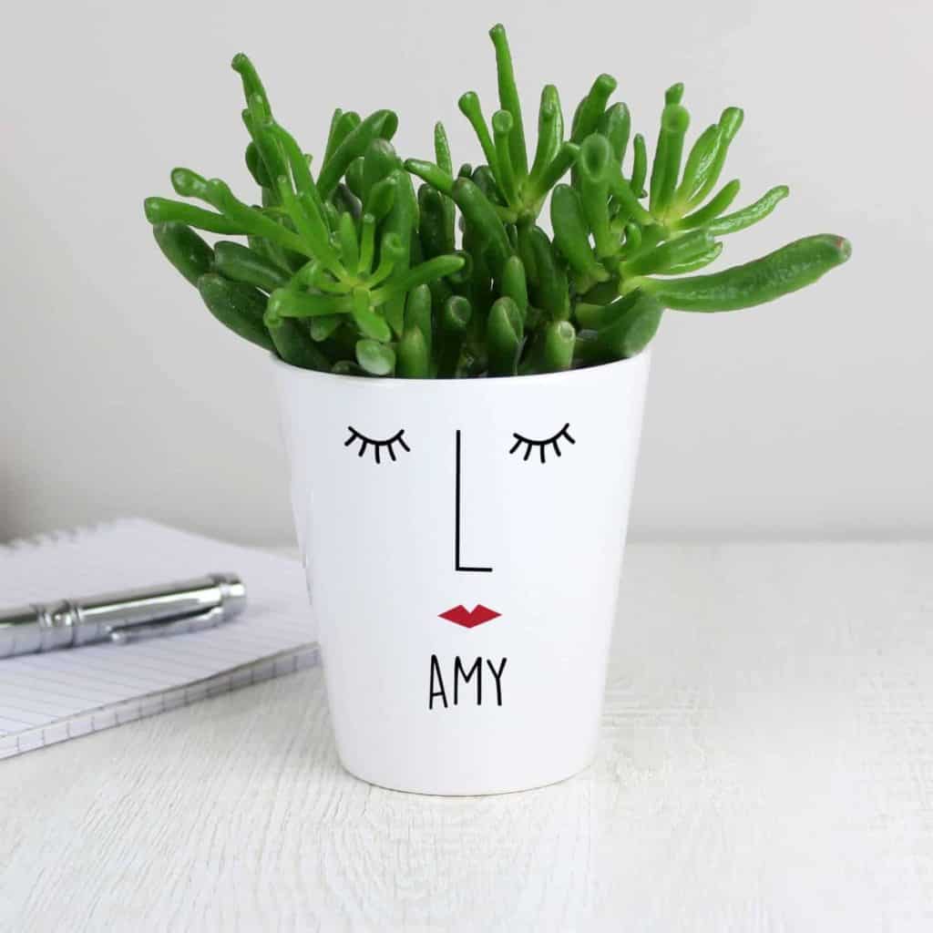 Personalised 'Mrs Face' Plant Pot