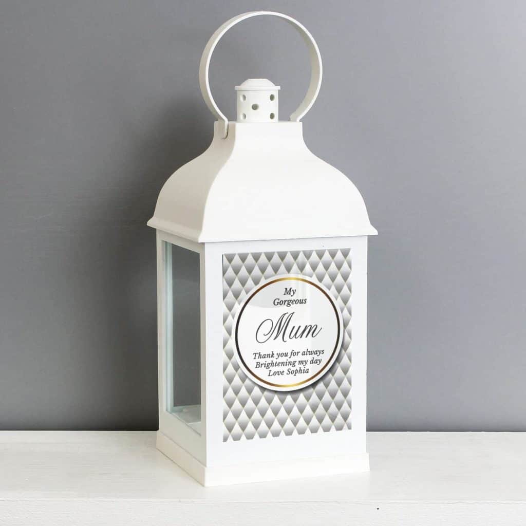 Personalised Opulent White Lantern