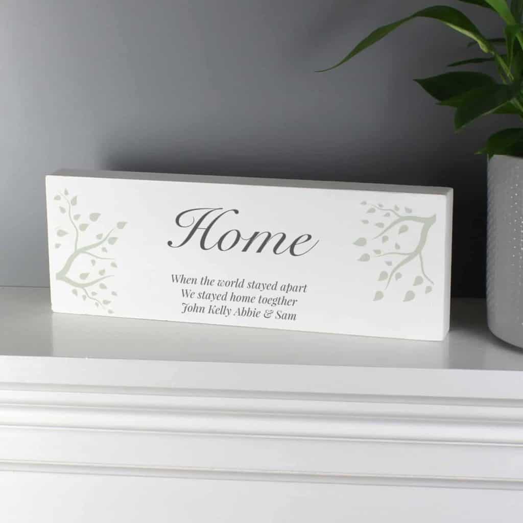 Personalised Branches Wooden Block Sign