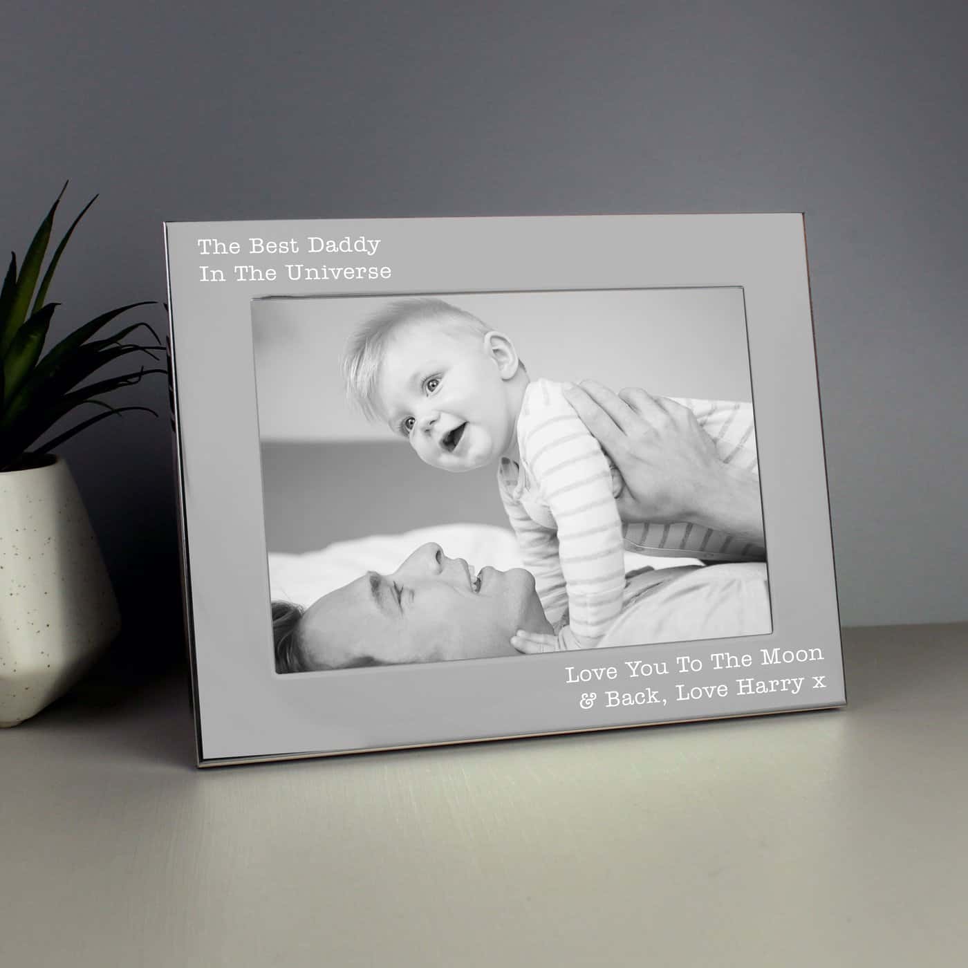 Personalised Free Text 5 x 7 Silver Photo Frame