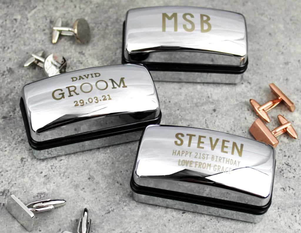 Personalised Free Text Cufflink Box
