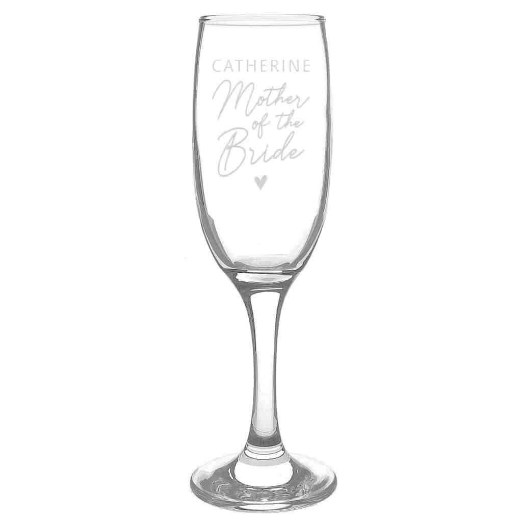 Personalised Mother of the Bride Flute Glass