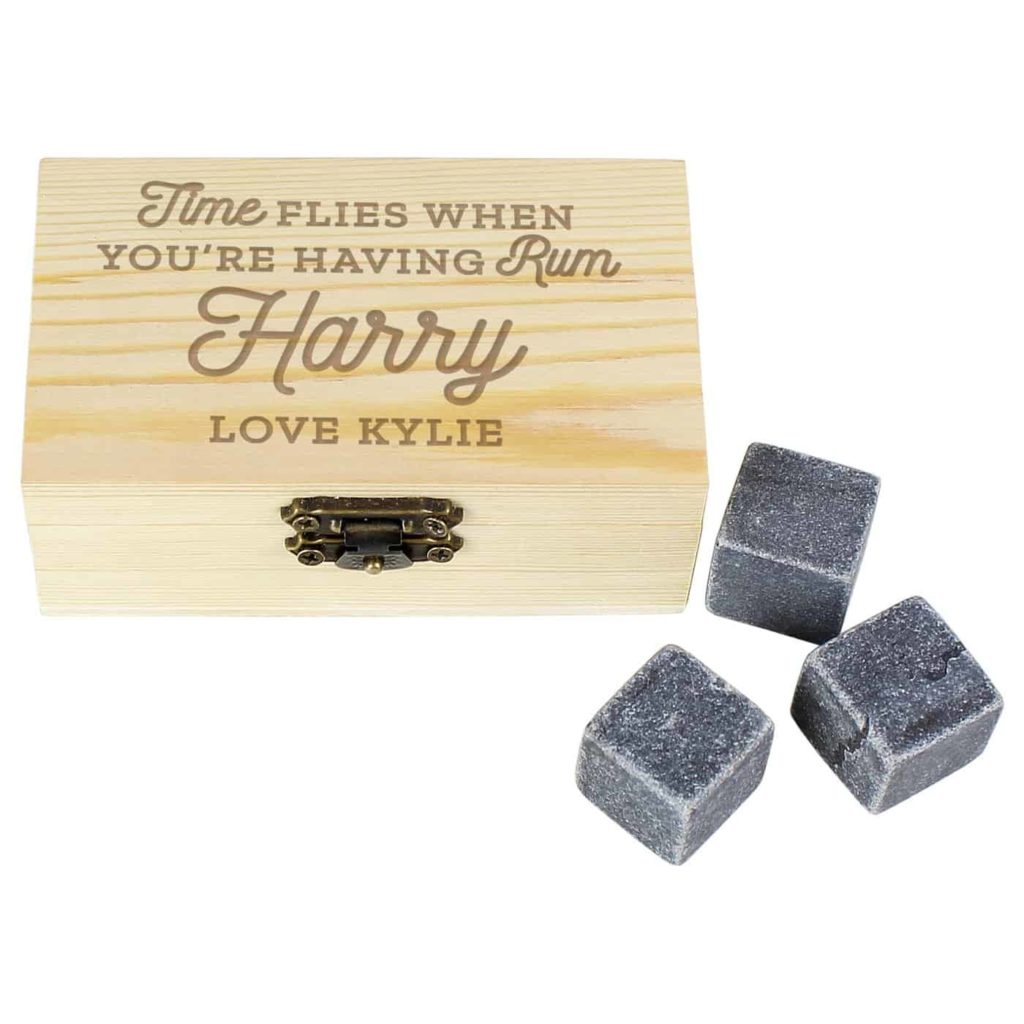Personalised Time Flies When You're Having Rum Cooling Stones