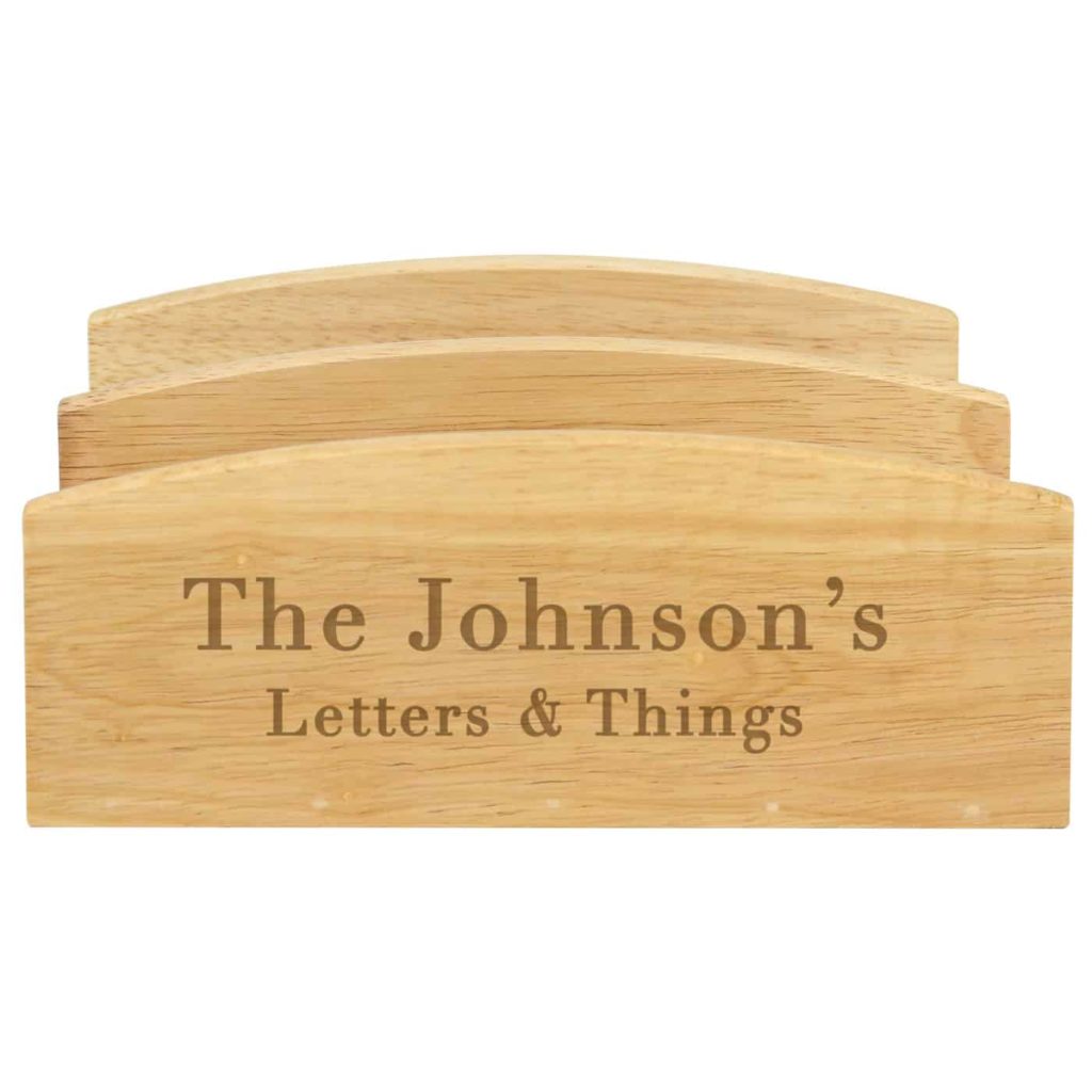 Personalised Free Text Wooden Letter Rack