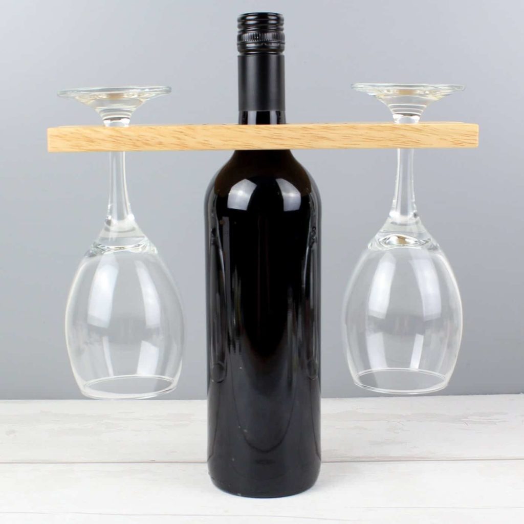 Personalised 'Improves With Wine' Wine Glass & Bottle Holder