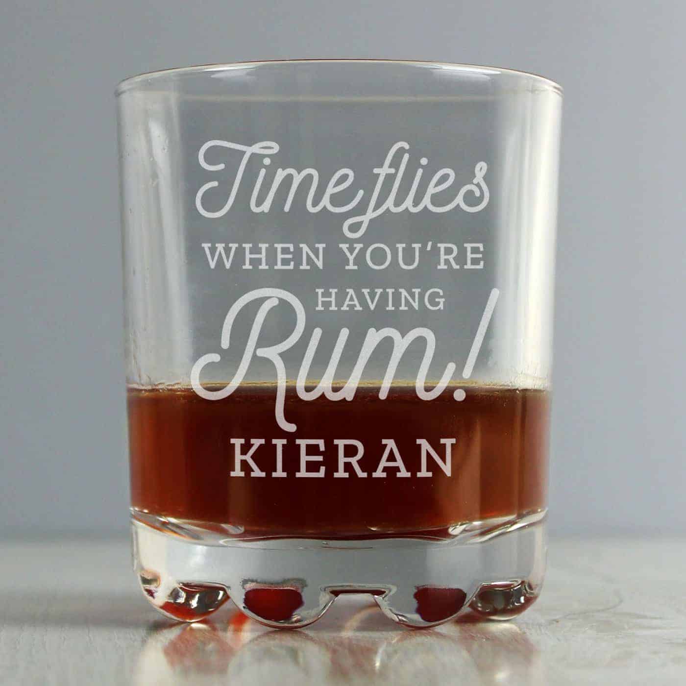Personalised Time Flies When You're Having Rum Tumbler