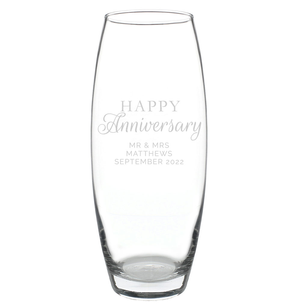 Personalised 'Happy Anniversary' Bullet Vase