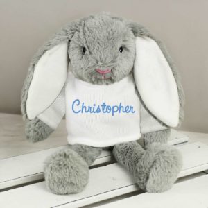 Personalised Name Only Bunny Rabbit - Blue