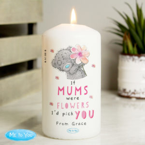 Personalised Me To You If... Were Flowers Pillar Candle