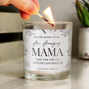 Personalised Mothers Day Floral Scented Jar Candle