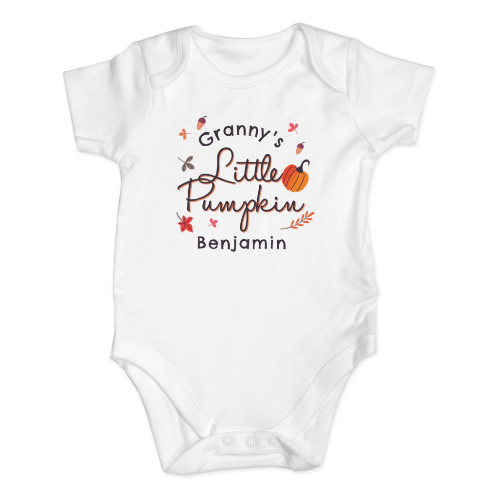 Personalised Little Pumpkin Baby Vest
