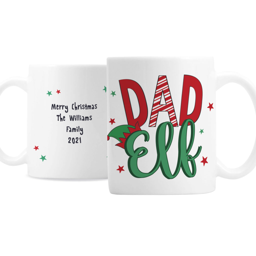 Personalised Dad Elf Mug