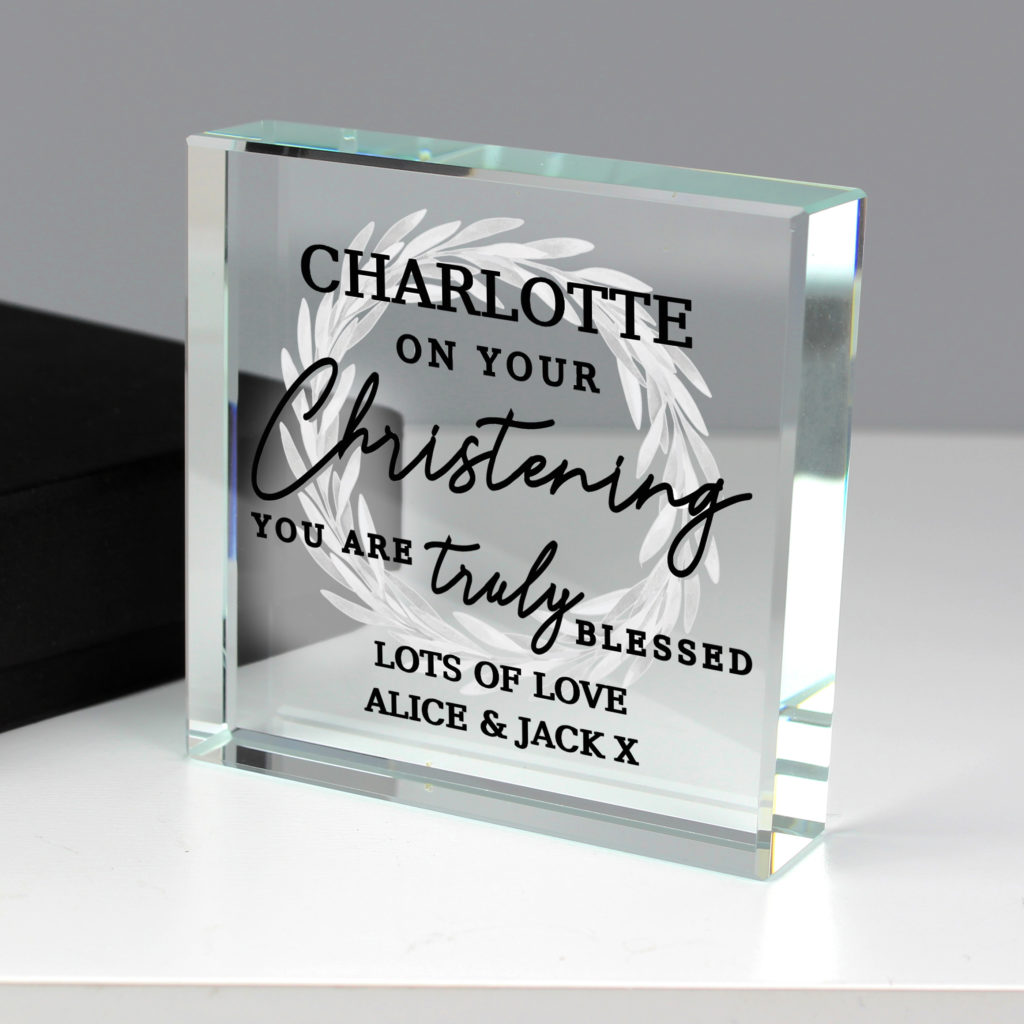 Personalised 'Truly Blessed' Large Crystal Token