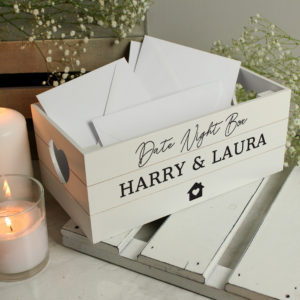 Personalised Home White Wooden Crate